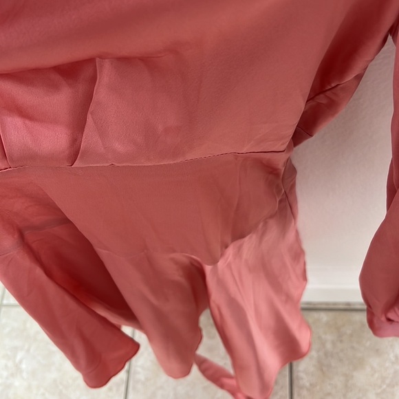 NEW Pink Wrap Front Dress - Picture 9 of 13
